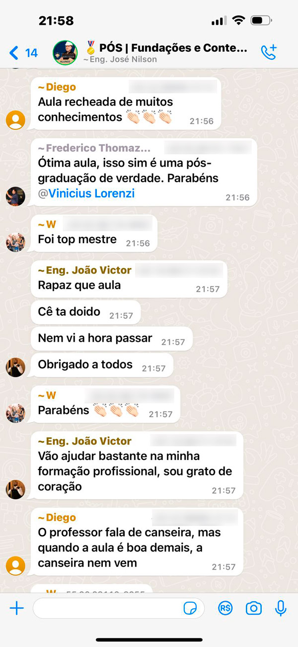 Conversa do Grupo Alunos Pós-graduações FSC